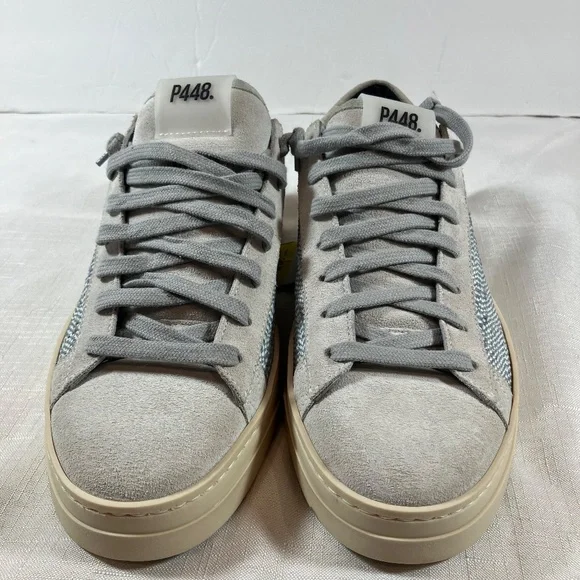 NWOT P448 Jack Suede & Woven Textured Sneakers, Women's Size 38 (US Size 8) - Picture 5 of 14